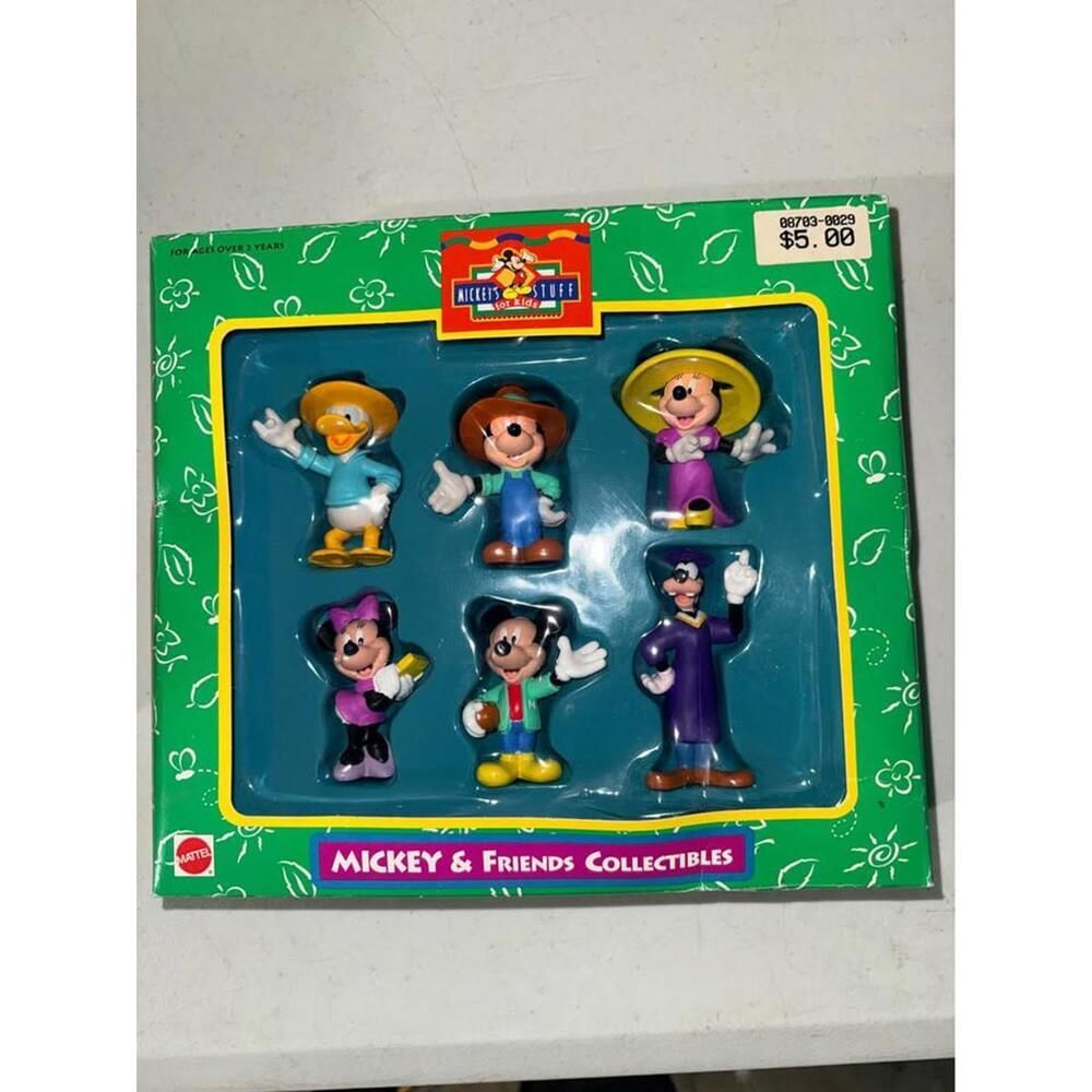 Vintage 90s Mickey & Friends Collectible Figures‎ – Mattel – Sealed